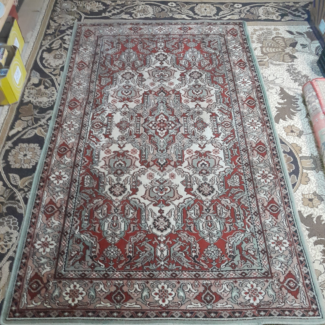 Ковер шерсть 240х150 см, требует хим.чистки. Винтаж, СССР.. Картинка 1